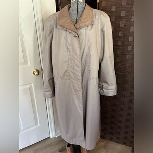 British Mist Trench Coat Shimmering light Rain Coat, Size 14